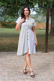 225115 Ethereal Stripes Vintage Summer Dress