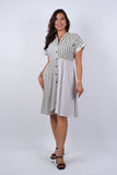 225115 Ethereal Stripes Vintage Summer Dress