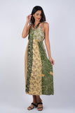 225124 Jungle Dreams Patchwork Maxi Dress with Buttons