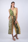 225125 Jungle Dreams Patchwork Olive Romper