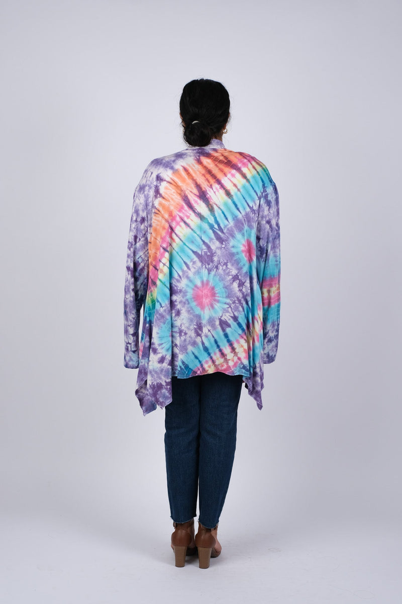 Akira Cardi Tie Dye 225315 Colorful Tie Dye Cardigan – Sacred
