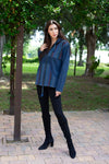 224561 Cozy Indigo Cotton Hoodie