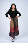 224607 Boho Button-Down Rayon Skirt