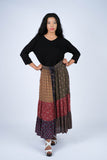 224607 Boho Button-Down Rayon Skirt