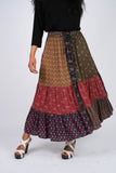 224607 Boho Button-Down Rayon Skirt