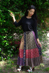 224607 Boho Button-Down Rayon Skirt