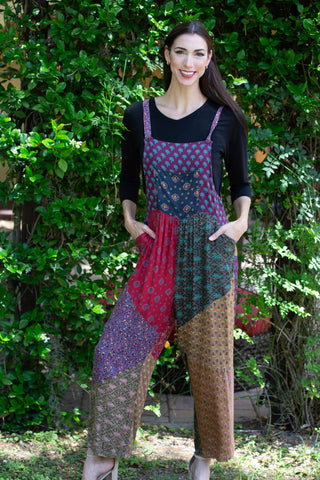 224609 Patchwork Rayon Overalls