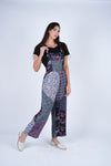 224628 Sacred Threads Floral Patchwork Overalls