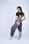224628 Sacred Threads Floral Patchwork Overalls