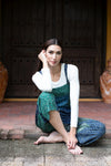 224638XXL Patchwork Rayon Overalls
