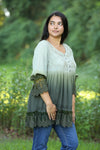 224651 Embroidered Lace Trim Rayon Tunic