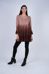 224651 Embroidered Lace Trim Rayon Tunic