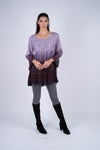 224651 Embroidered Lace Trim Rayon Tunic