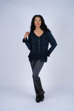 224653 Embroidered Peplum Rayon Top