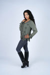 224653 Embroidered Peplum Rayon Top