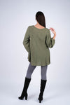 224654 Embroidered A-Line Rayon Top