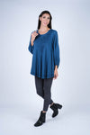 224654 Embroidered A-Line Rayon Top