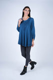 224654 Embroidered A-Line Rayon Top