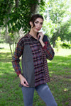 224658 Patchwork Plaid Cotton Shirt