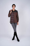 224658 Patchwork Plaid Cotton Shirt
