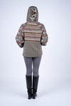 224664 Tribal Print Cotton Hoodie