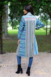 224665 Multicolor Striped Cotton Jacket