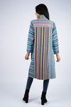 224665 Multicolor Striped Cotton Jacket