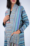 224665 Multicolor Striped Cotton Jacket