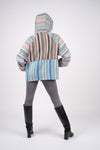 224666 Multicolor Striped Cotton Hoodie