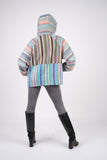224666 Multicolor Striped Cotton Hoodie
