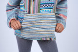 224666 Multicolor Striped Cotton Hoodie