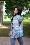 224666 Multicolor Striped Cotton Hoodie