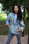 224666 Multicolor Striped Cotton Hoodie