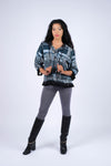 224669 Tassel Trim Patchwork Cotton Jacket