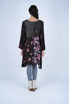 224672 Noir Floral Patchwork Rayon Dress