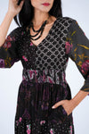 224674 Noir Collection Bohemian Patchwork Maxi Dress