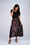224676 Floral Noir Collection Wrap Skirt