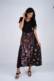 224676 Floral Noir Collection Wrap Skirt