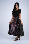224676 Floral Noir Collection Wrap Skirt