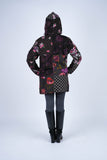 224677 Floral Noir Collection Patchwork Jacket