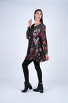 224678 Floral Noir Collection Swing Dress