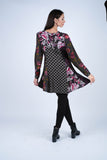 224678 Floral Noir Collection Swing Dress