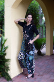 224689 Midnight Bloom Patchwork Overalls