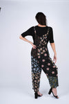 224689 Midnight Bloom Patchwork Overalls