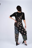 224689 Midnight Bloom Patchwork Overalls