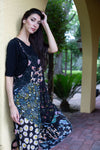 224689 Midnight Bloom Patchwork Overalls