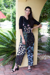 224689 Midnight Bloom Patchwork Overalls