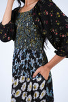 224690 Midnight Bloom Smocked Maxi Dress