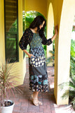 224690 Midnight Bloom Smocked Maxi Dress
