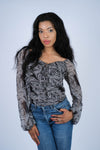 224694 Imperial Chiffon Paisley Ruched Blouse